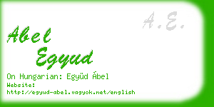 abel egyud business card
